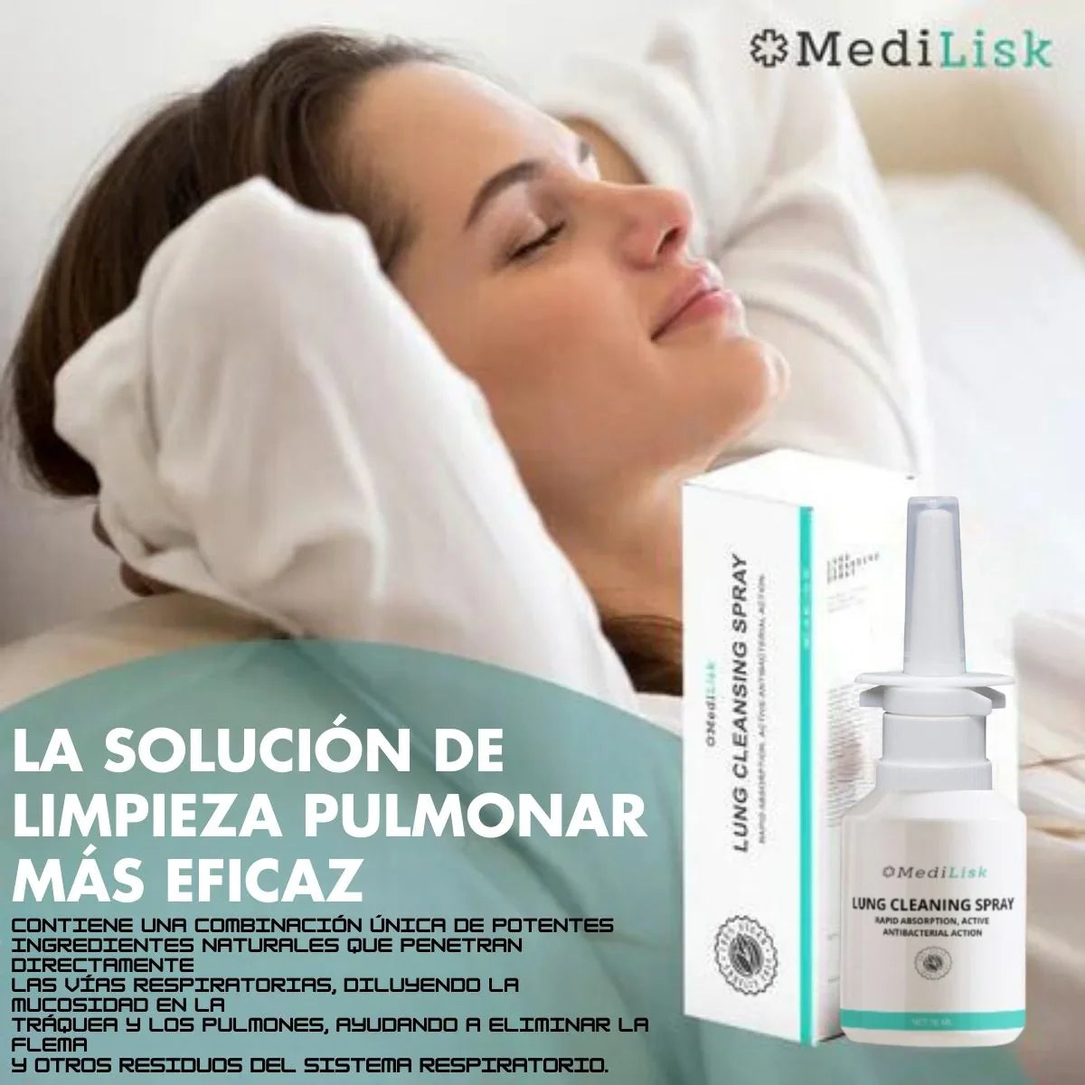 Spray MediLisk™ Para Limpiar Los Pulmones 🫁- Paga 1 Y Recibe 2 Unidades🤯🎁