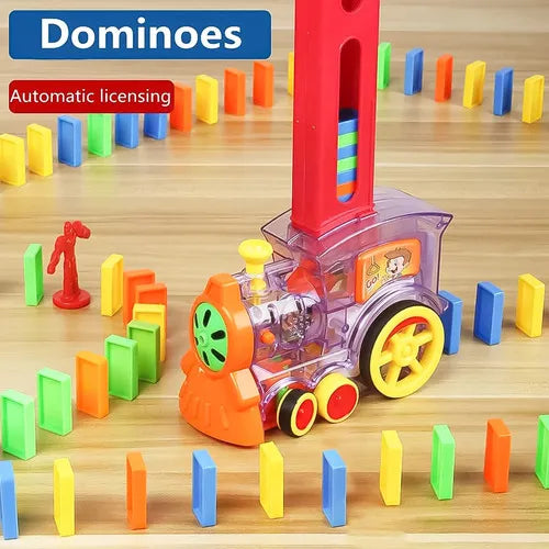 Tren Dominó Automático con Música y Luces – Diversión + Aprendizaje
