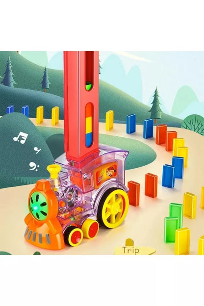 Tren Dominó Automático con Música y Luces – Diversión + Aprendizaje