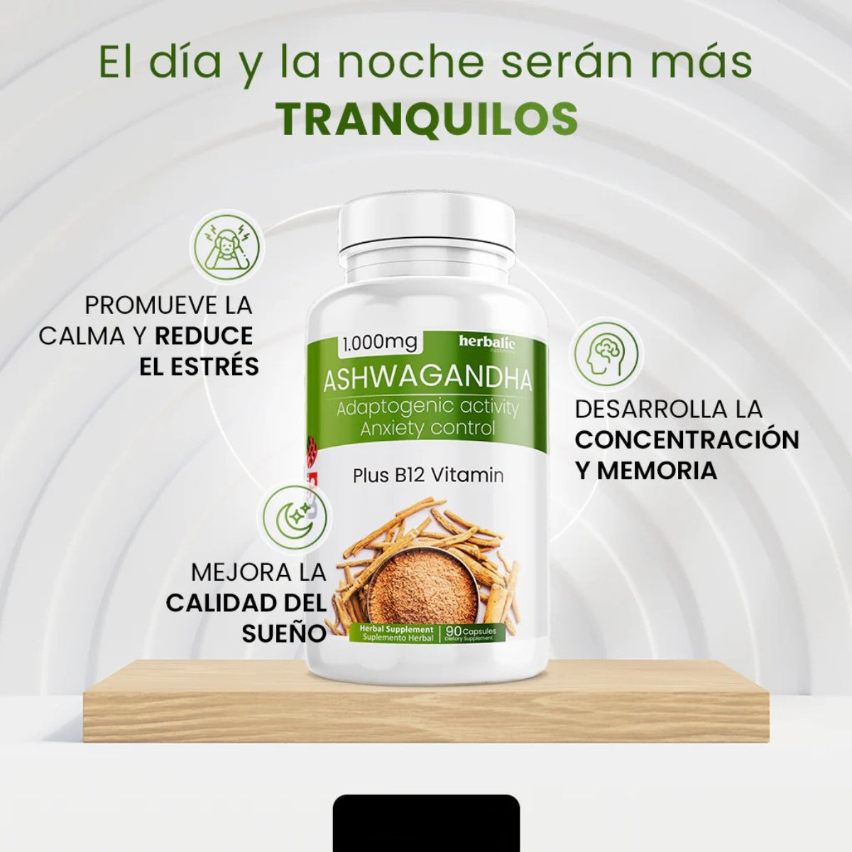 Ashwagandha 1000 mg Regula el Cortisol🌩️Alivia el estrés 🌿y la ansiedad🤯 - OFERTA ESPECIAL  SOLO ESTA SEMANA 💊