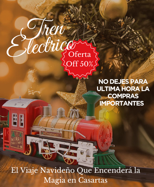 Tren Musical con Rieles Flexibles, Luces y Colores