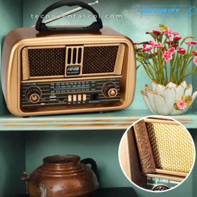 VintageVibe™ - Radio Vintage Recargable Estilo y Funcionalidad