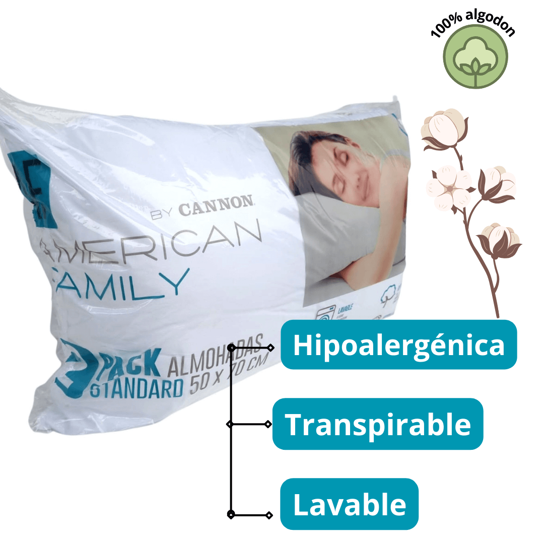 Almohadas Cannon: (Pack 2X1) El Soporte Perfecto para un Sueño Reparador