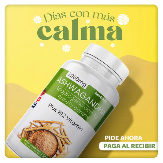 Ashwagandha 1000 mg Regula el Cortisol🌩️Alivia el estrés 🌿y la ansiedad🤯 - OFERTA ESPECIAL  SOLO ESTA SEMANA 💊