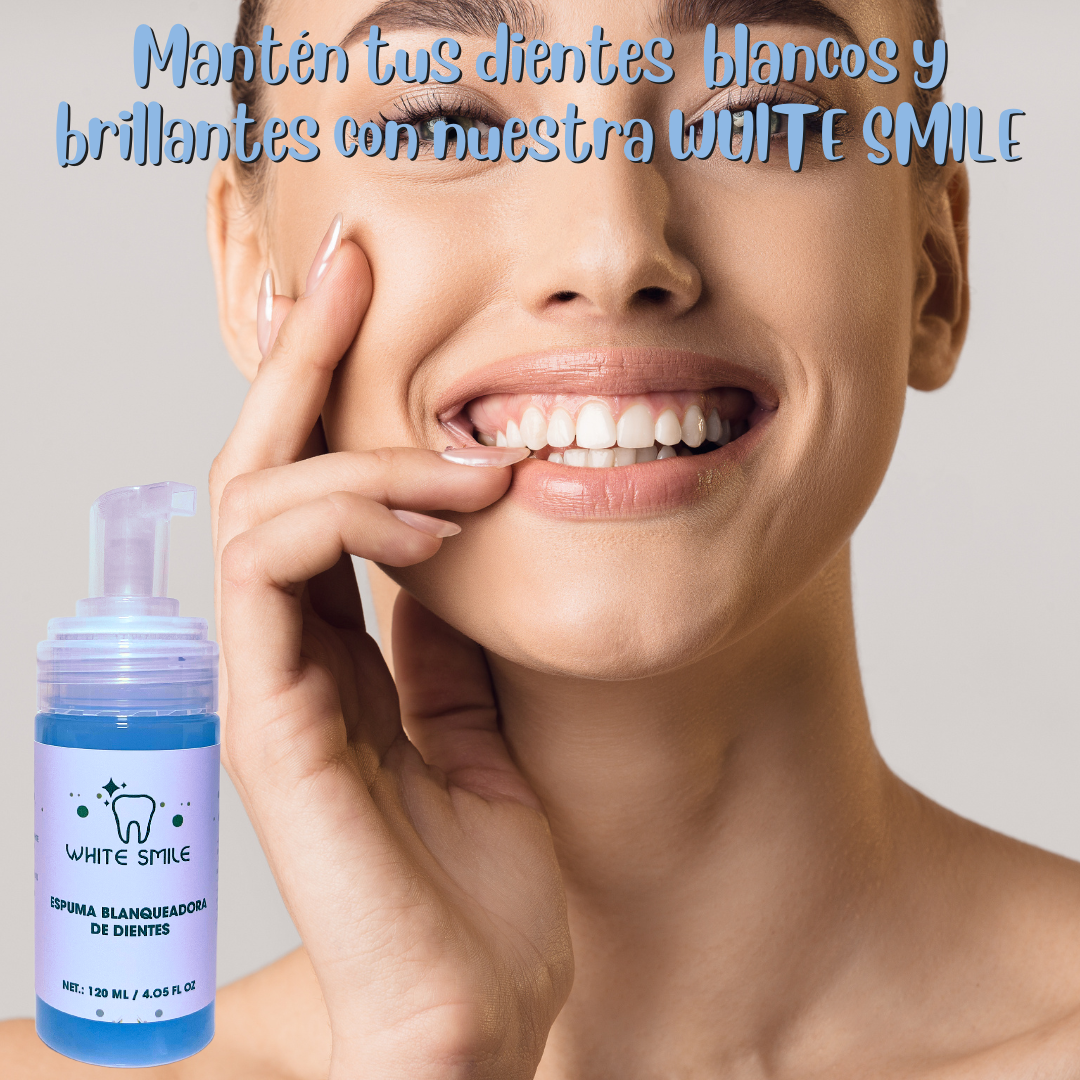 WHITE SMILE - Súper Blanqueador de Hierbas Naturales y Espuma Restauradora para Dientes 🔥