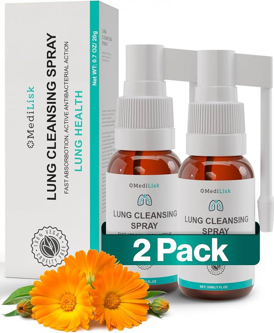 Spray MediLisk™ Para Limpiar Los Pulmones 🫁- Paga 1 Y Recibe 2 Unidades🤯🎁