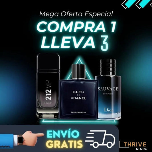 Ultimate Men's Fragrance Trio™ -  kit 3 en 1 de Tres Perfumes Icónicos