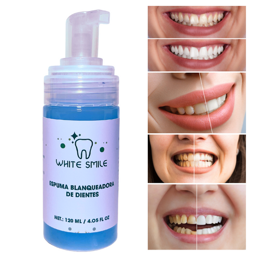 WHITE SMILE - Súper Blanqueador de Hierbas Naturales y Espuma Restauradora para Dientes 🔥